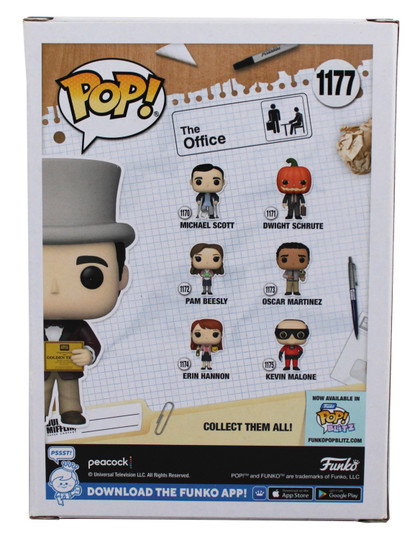 Steve Carell The Office Signed Michael Scott #1177 Funko Pop Vinyl Figure BAS