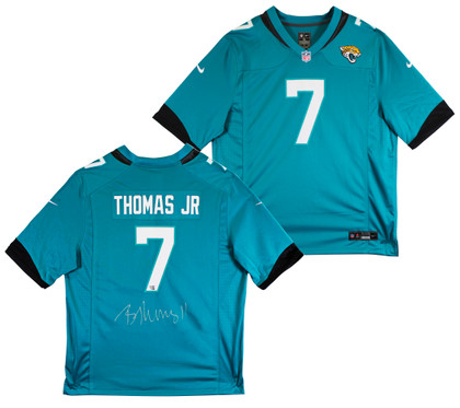 Jaguars Brian Thomas Jr. Authentic Signed Teal Nike Game Jersey Fanatics Version 1
