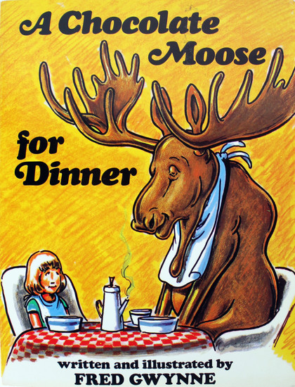 Fred Gwynne Signed A Chocolate Moose For Dinner Book & Sketch BAS #A03160