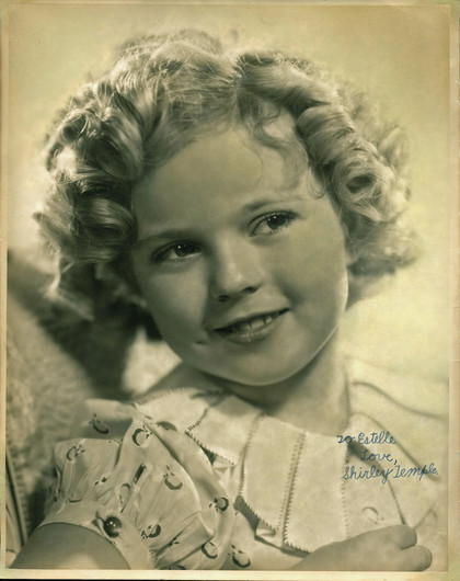 Shirley Temple "To Estelle Love" Authentic Signed 11X14 Sepia Photo BAS #A02046