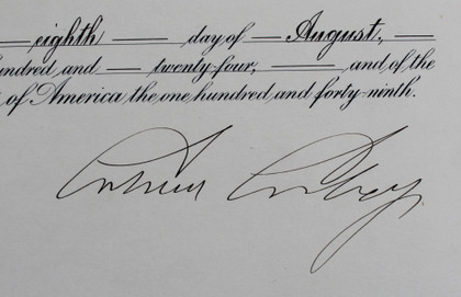 Calvin Coolidge Signed 14x19 1924 Foreign Service Office Appointment BAS LOA