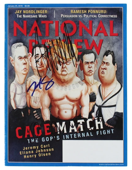 Donald Trump, Ted Cruz & Chris Christie Authentic Signed Magazine BAS #AB77805