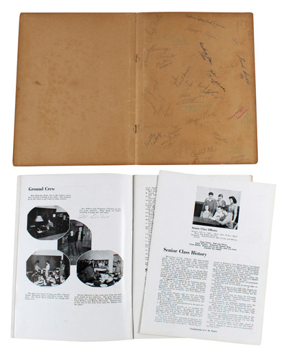 James Dean "Rack" Signed 8.25x10.75 1948 "Black And Gold" Yearbook BAS #AB77986