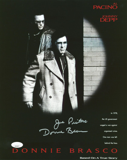 Joe Pistone "Donnie Brasco" Authentic Signed 11x14 Photo Autographed JSA Witness