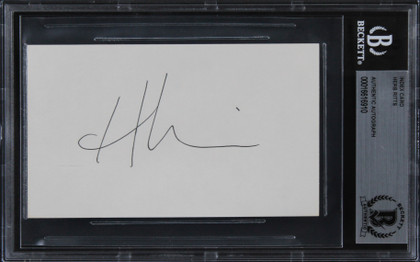 Herb Ritts Photographer Authentic Signed 3x5 Index Card Autographed BAS Slabbed