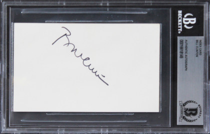 Bill Clinton Authentic Signed 3x5 Index Card Autographed BAS Slabbed