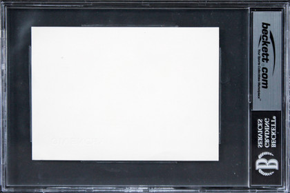 Hubert De Givenchy Authentic Signed 4.15x5.75 Signature Card Auto 10 BAS Slabbed