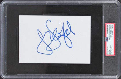 Jerry Seinfeld Authentic Signed 4x6 Index Card Autographed PSA/DNA Slabbed