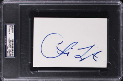 Christy Turlington Super Model Authentic Signed 4x6 Index Card PSA/DNA Slabbed