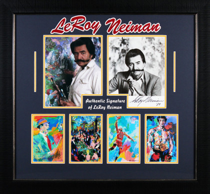 LeRoy Neiman Authentic Signed 8x10 Framed Photo Autographed BAS #AE13410