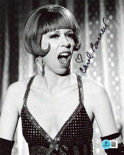 Carol Burnett Authentic Signed 8x10 Black & White Vertical Photo BAS 9