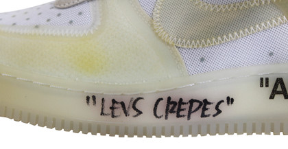 Virgil Abloh Signed 2017 Nike Off White Air Force 1 Low "The Ten" Shoes BAS LOA