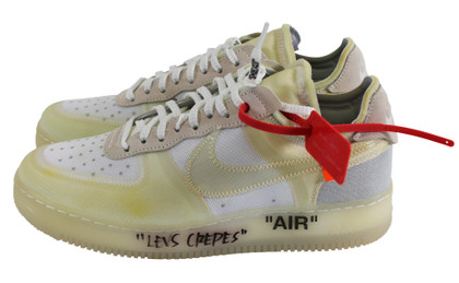 Virgil Abloh Signed 2017 Nike Off White Air Force 1 Low "The Ten" Shoes BAS LOA