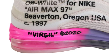 Virgil Abloh Signed 2018 Nike Air Max 97 Elemental Rose Serena Queen Shoes BAS