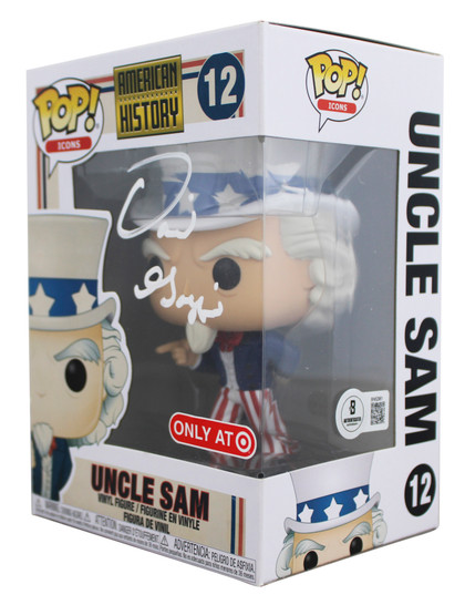 David Goggins Signed Uncle Sam #12 Funko Pop Vinyl Figure w/ White Sig BAS