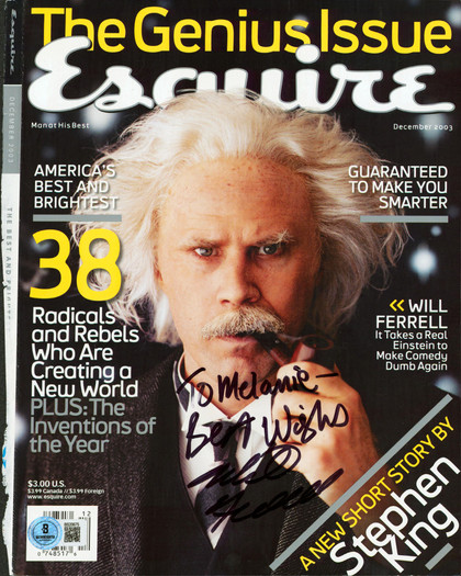 Will Ferrell "Melanie Best Wishes" Signed Dec. 2003 Esquire Magazine Cover BAS 1