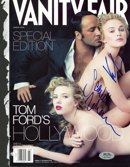 Scarlett Johansson & Keira Knightley Signed Vanity Fair Magazine Cover PSA/DNA