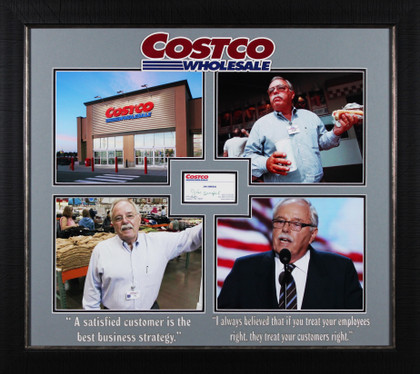 Jim Sinegal Costco Authentic Signed 3.5x2 Business Card Framed Display BAS