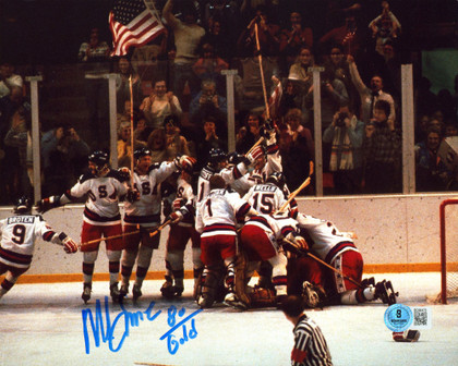 Mike Eruzione USA Hockey "80 Gold" Authentic Signed 8x10 Horizontal Photo BAS 12