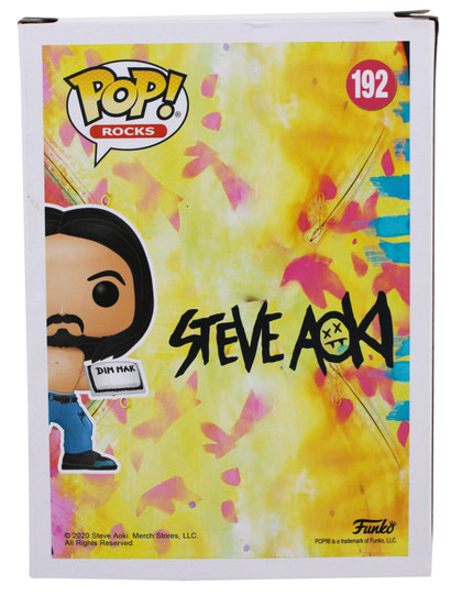 Steve Aoki Authentic Signed Steve Aoki #192 Funko Pop Vinyl Figure BAS #BT57757