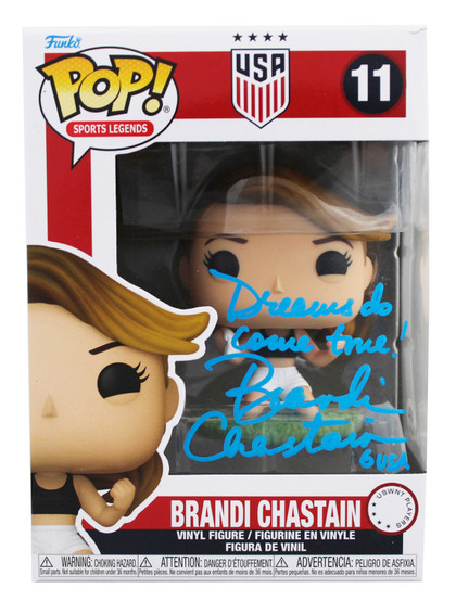 Brandi Chastain USA Soccer "2x Insc" Signed #11 Funko Pop Figure PSA #AN41143