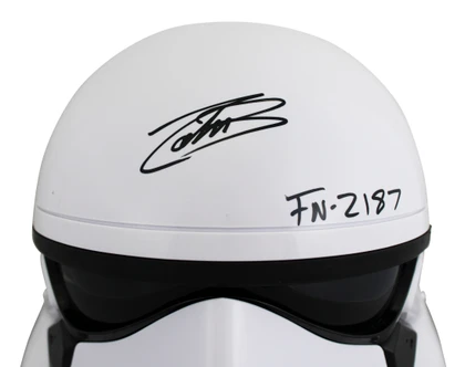 John Boyega Star Wars The Force Awakens "FN-2187" Signed Helmet BAS #BV56518