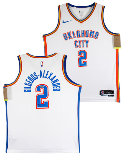 Thunder Shai Gilgeous-Alexander Signed White Nike Swingman Jersey BAS #BV56500