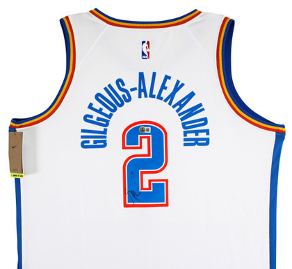 Thunder Shai Gilgeous-Alexander Signed White Nike Swingman Jersey BAS #BV56500