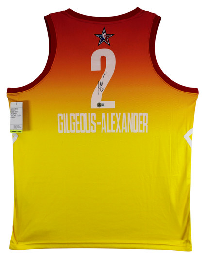 Shai Gilgeous-Alexander Signed Yellow ASG Jordan Swingman Jersey BAS #BQ67772