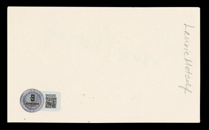 Laurie Metcalf Roseanne Authentic Signed 3x5 Index Card Autographed BAS #BV03255