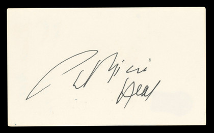 Patricia Neal Hud Authentic Signed 3x5 Index Card Autographed BAS #BV03470