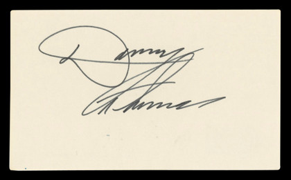 Danny Thomas The Danny Thomas Show Authentic Signed 3x5 Index Card BAS #BV03482