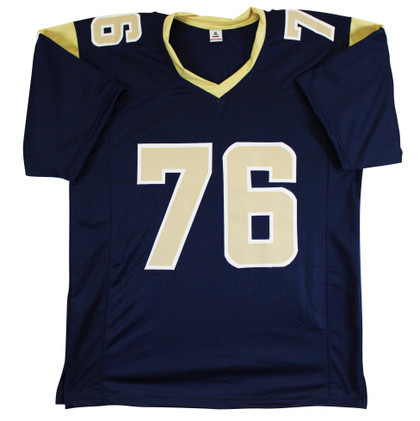 Orlando Pace Authentic Signed Navy Pro Style Jersey Autographed BAS