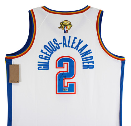 Shai Gilgeous-Alexander Signed White Nike Association Finals Edition Jersey BAS