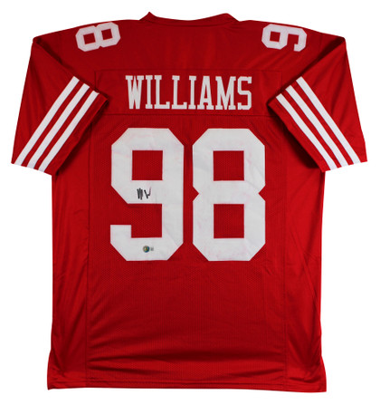 Mykel Williams Authentic Signed Red Pro Style Jersey BAS Witnessed #3W210357