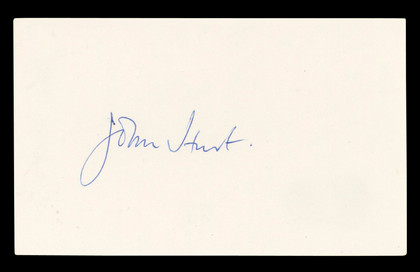 John Hunt Authentic Signed 3x5 Index Card Autographed BAS #BL96695