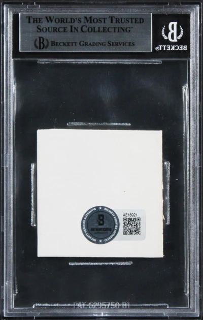 Neil Armstrong Apollo 11 Authentic Signed 2x2 Cut Signature BAS Slabbed