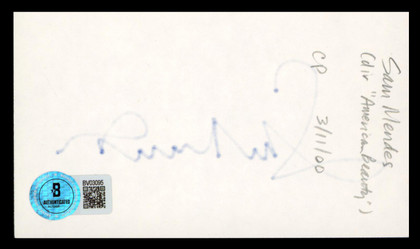 Sam Mendes American Beauty Authentic Signed 3x5 Index Card Autographed BAS