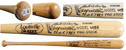 Billy Williams "2x Insc" Signed Louisville Slugger Baseball Bat BAS #BU55135