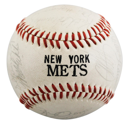 1984 Mets (22) Hernandez, Darling, Strawberry +19 Signed Baseball BAS #AE64194