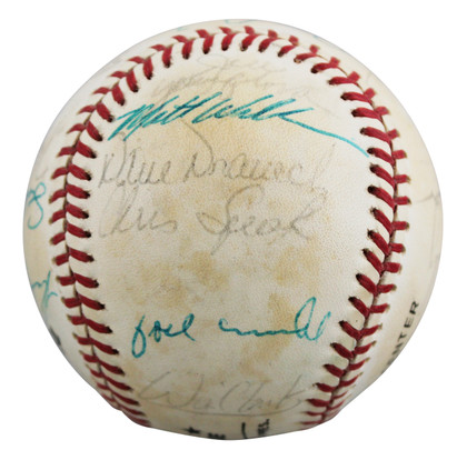 1987 Giants (23) Clark, Williams, Uribe +20 Signed ONL Baseball BAS #AE64191