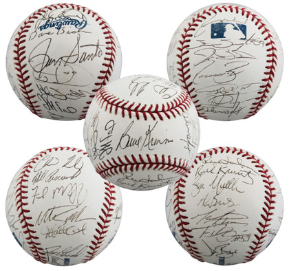 2002 Cubs (28) Santo, McGriff, Bellhorn +25 Signed OML Baseball BAS #AE64195