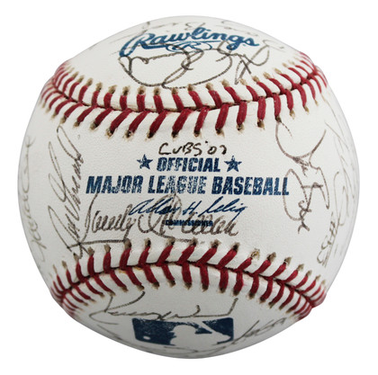 2002 Cubs (28) Santo, McGriff, Bellhorn +25 Signed OML Baseball BAS #AE64195