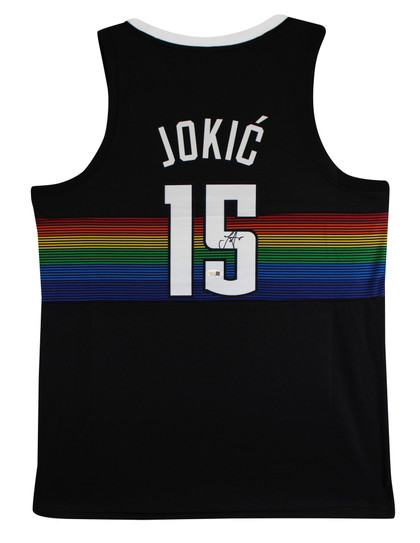 Nikola Jokic Authentic Signed Black Throwback Pro Style Jersey Autographed JSA