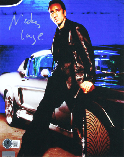 Nicolas Cage Gone in 60 Seconds Authentic Signed 8x10 Framed Photo BAS