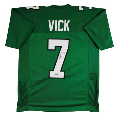 Michael Vick Authentic Signed Green Throwback Pro Style Jersey BAS Witnessed