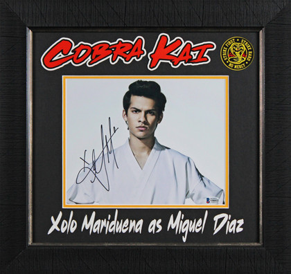 Xolo Mariduena Cobra Kai Authentic Signed 8x10 Framed Photo BAS #Y06032