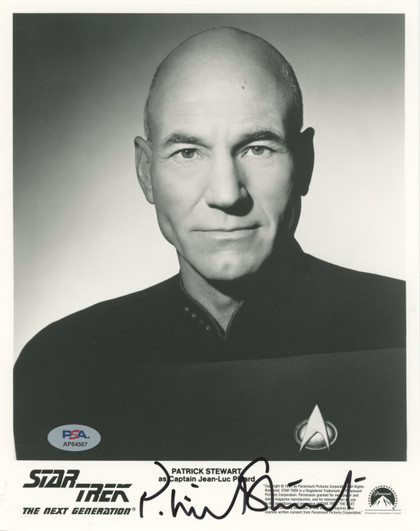 Patrick Stewart Star Trek: The Next Authentic Signed 8x10 Photo PSA/DNA #AP84567