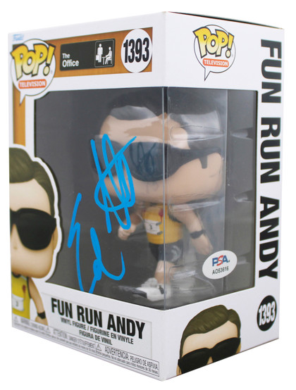 Ed Helms The Office Signed Fun Run Andy #1393 Funko Pop Vinyl Figure PSA/DNA