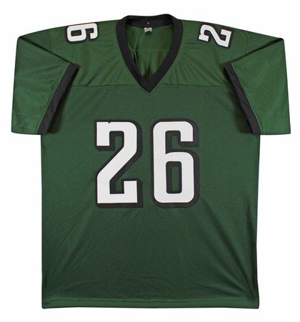 Saquon Barkley Authentic Signed Green Pro Style Jersey Autographed BAS Witnessed